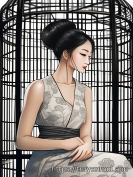 Thiếu Nữ Mặc Váy Hoa Nhí Trong Lồng Giam